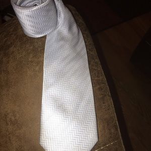 Silver and purple neck tie